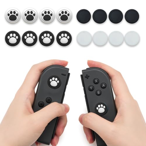 Daumengriffkappen in Katzenpfotenform, 16 Stücke Joystick Kappen Thumbstick Kappen Grip Joystick Abdeckung Analog Stick Kappen Thumb Grip Caps Silikon Daumengriffkappen In Katzenpfoten Für Controller