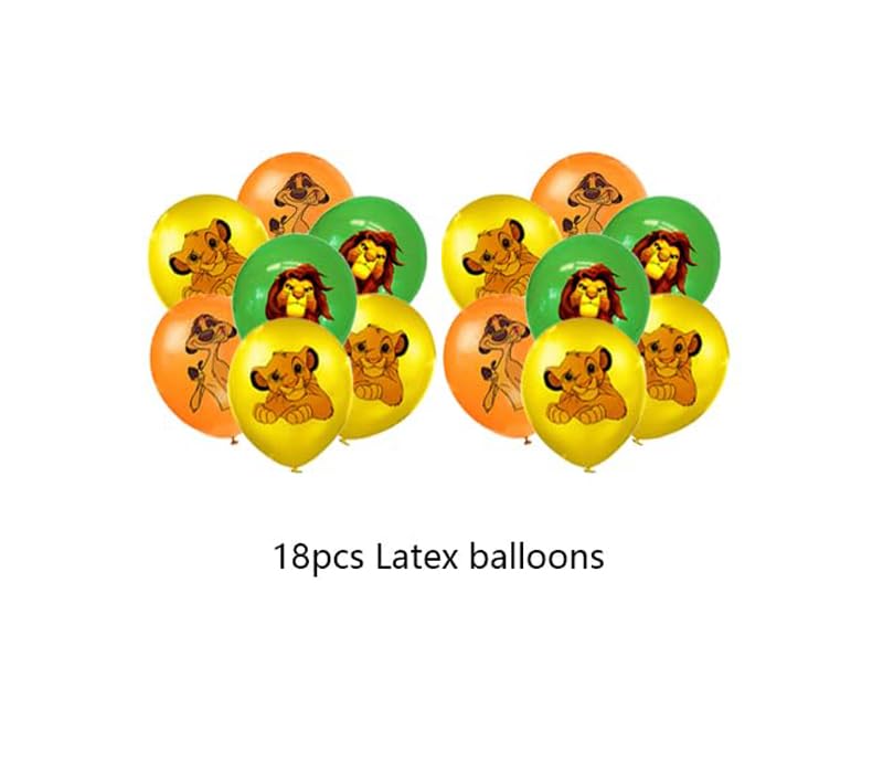 Gxhong Geburtstagsballons – Der König Der Löwen Thema, 2 Riesen-Folienballons + 24 Latexballons, Für Kinderpartys & Dschungel-Deko