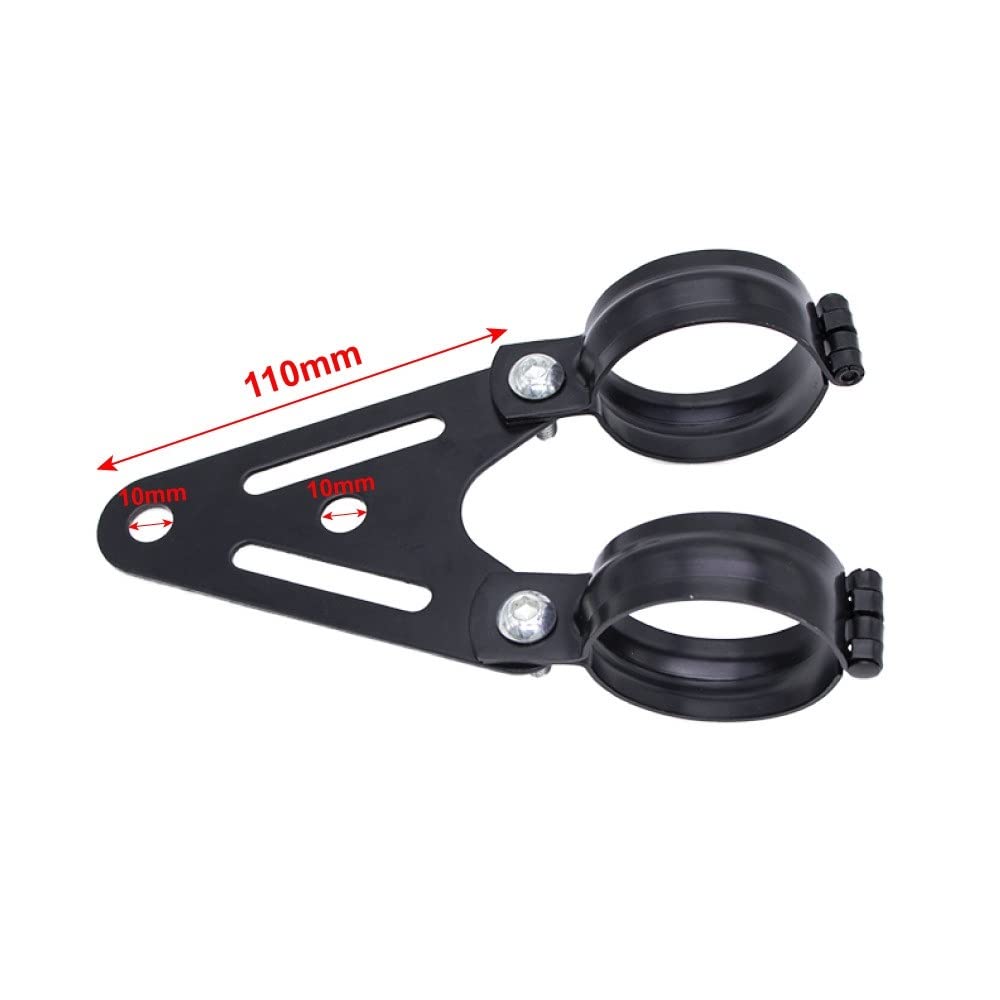 Electomania ® 1 Pair Of Black Motorcycle Turn Signal Light Mount Brackets Fork E - Foto 5