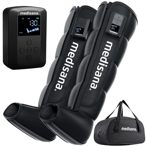 Image of Medisana Leg Compression Massager for Circulation & Pain Relief, Cordless Air Compression Boots with Customizable Modes, Intensities, Timer, Professional Leg Massager for Athletes Christmas Gifts