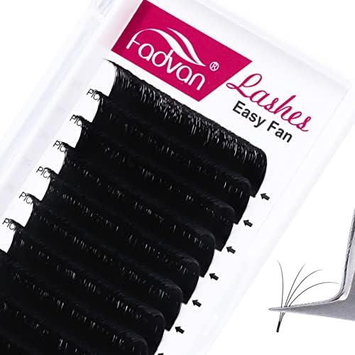 Eyelash Extensions Individual Lashes 0.10 D curl 8-14mm Mix Classic Lash Extensions FADVAN Single Volume Fan Eyelashes Professional Matte Black Semi Permanent Soft Natural for Salon (Mix 8-14)