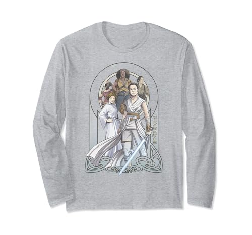 T-shirt Star Wars femme à manches longues en coton premium noir