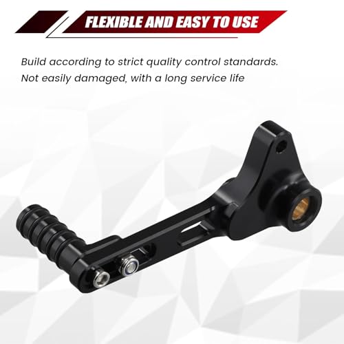 SPGSGMGTXT Levier de vitesses réglable Dependable-Moto pour Ducati Monster 1200 SR 821, compatible avec repose-pieds et pédales, en aluminium CNC Levier Sélecteur vitesse en acier – vue 3