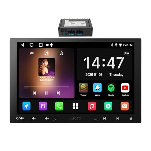 Amplificateur Auto ATOTOZONE CA-AEC122D Classe D pour Autoradio Flottant 10 Pouces