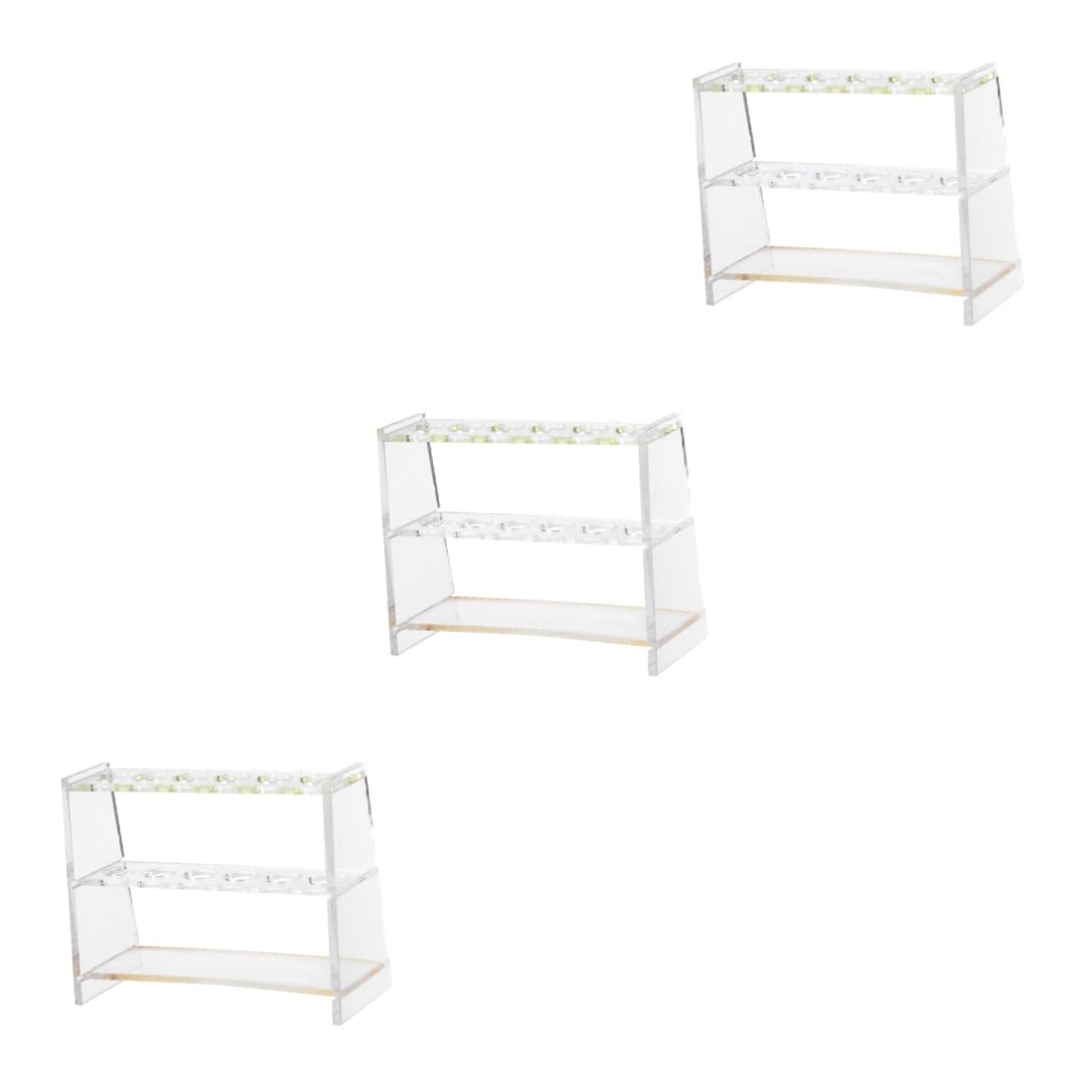 ULTECHNOVO 3sets Supporto Per Provette Dettagliabile Rack Per Tubetti Da Utensili Per Laboratorio Scolastico Trasparente e Pratico