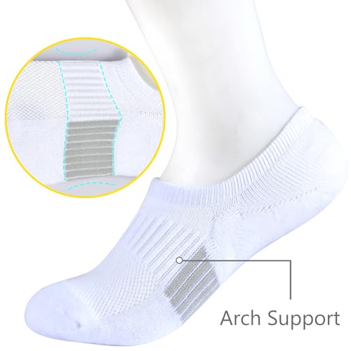 LO SHOKIM No Show Womens Cushioned Athletic Ankle Socks - Running Low Cut Socks 4/6 Pairs Size 5-112