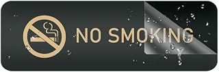 Acrylic Plastic Sign No Smoking Sign With Symbols Self-Adhesive 9x3 Inch
