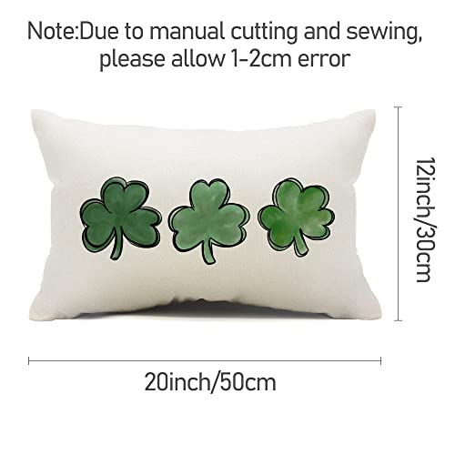 Dfxsz St Patricks Day Pillow Covers 12X20 Lucky Clover Throw Pillow Clover Cushion Case Decoration For Sofa Couch #TOP6