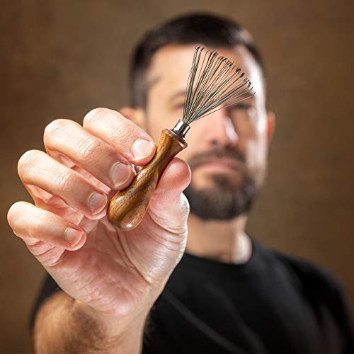 ZilberHaar - Bart- und Haarbürsten Reinigungswerkzeug - Handgemachtes Natürliches Haarbürsten Reinigungswerkzeug - 10 cm Lang und 4.8 cm Breit am Ende des Rechens