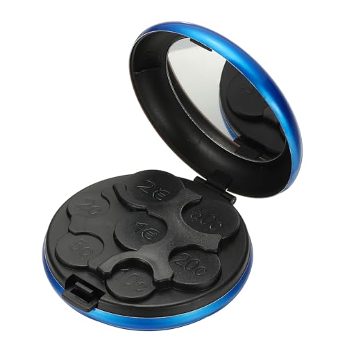 Distributeur de pièces PATIKIL bleu en aluminium pour voiture et poche