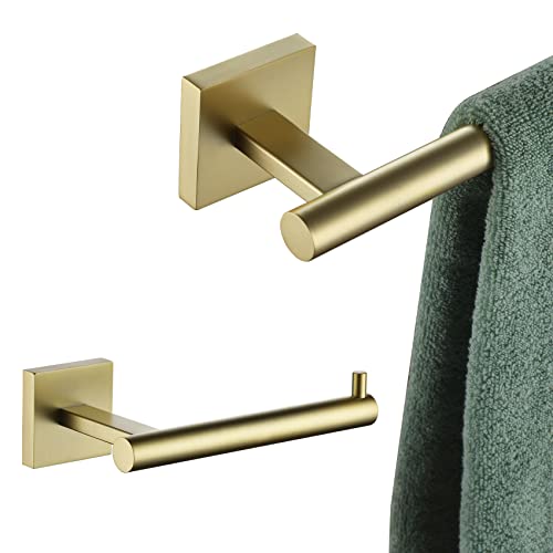 Kokosiri 20 Inch Towel Bars Towel Rails Bathroom Bath Towel Holder Toilet Paper Holder Toilet Roll Holder Brushed Gold B4005Bg-L20+B2005Bg #TOP23