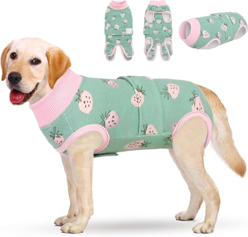 Image of KOESON Lightweight & Soft Surgery Recovery Suit for Large Dogs Female Male | Breathable Large Dog Recovery Bodysuits for Female Spay & Male Abdominal Wounds Care, Comfortable Dog Cone Collar Alternative