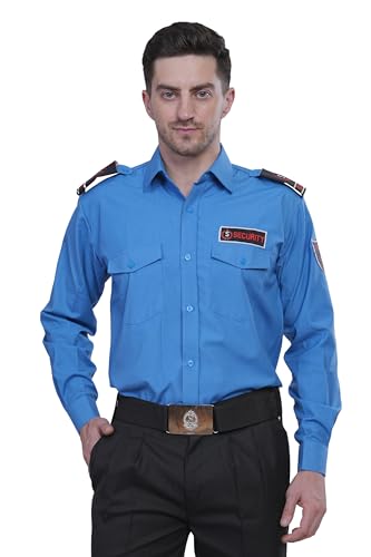 Image of Security Dress for Men | Security Guard Uniform Shirt for Men in Cotton Blend with Epaulettes & Pockets
