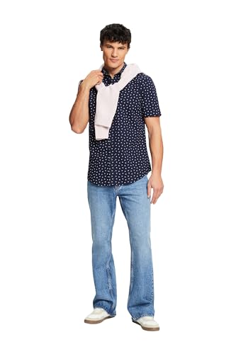ESPRIT Men's 044ee2f321 Shirt, 400/Navy, L