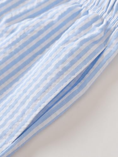 Image of Latuza Women's Cotton Long Sleeve Pajama Set Seersucker Button Down Pj Set