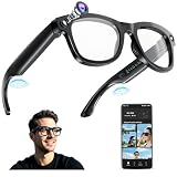 ATOVANKA AI Smart Glasses with Camera, 8MP HD Camera & Video Recording Glasses,146 Languages Real-Time Translation,AI Voice Assistant, Object Recognition for Travel, Meetings &Vlog