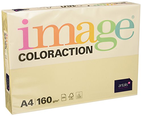 Papier couleur A4 160g Crème Antalis pour faire-part de mariage et menus de fête