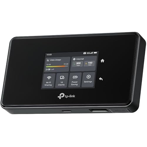 TP-Link 5G Mobile Hotspot M8550 | Tri-Band AXE3600 Wi-Fi 6E Portable Wi-Fi Router for Travel | Two-Modes in One | Support Up to 32 Devices | Nano SIM Card Slot | Support AT&T, T-Mobile, Verizon