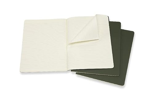 Moleskine Cahier Journal, Soft Cover, Xl (7.5" X 9.5") Ruled/Lined, Myrtle Green, 120 Pages (Set Of 3) #TOP5
