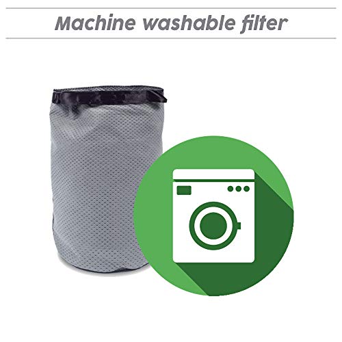 OVO FP-12 Permenent Filter Bag, 12 Litre, Fits OVO-700ST-35H, NADAIR-700/655/600-AL-32, Machine Washable, Grey by OVO - Image 3