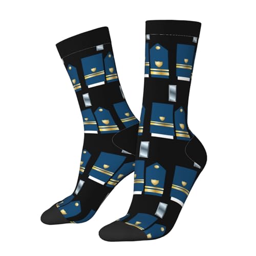SIYTUAU Uscg O-2 Insignia Socks For Women Men Cushion Athletic Crew Socks Casual Wicking Socks