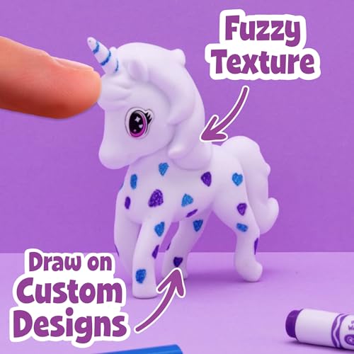 Image of Luxor Crayola Scribble Scrubbie Confetti Party, 4 Washable Pets, 6 Markers & 1 Scrub Brush, Non-Toxic, Gift for Kids