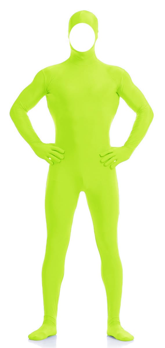 Aniler Men's and Women's Spandex Open Face Full Body Zentai Costume Bodysuit