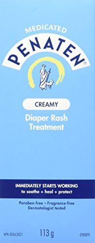 Penaten medicated creamy diaper rash treatment, Penaten Medicated Diaper Rash Cream for Baby, Zinc Oxide Cream, oothe, Heal & Treat, 113g