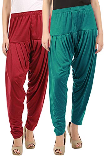 Image of Buy That Trendz Patiala Salwar for Women Relaxed Fit Viscose Patiyala Salwar Harem Bottom Pants