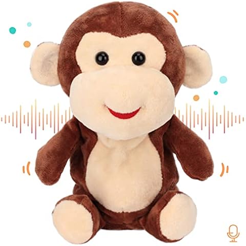 Easfan Talking Monkey Repeat What You Say Electric Nodding Plush Funny Interactive Speaking Toys Buddy Birthday Gifts for Kids Toddlers Brown,7" Cover