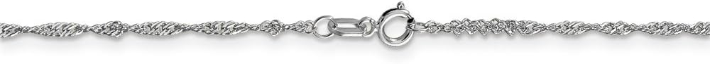 Solid 14k Yellow Gold White Gold 1.7mm Singapore Twist Anklet Bracelet