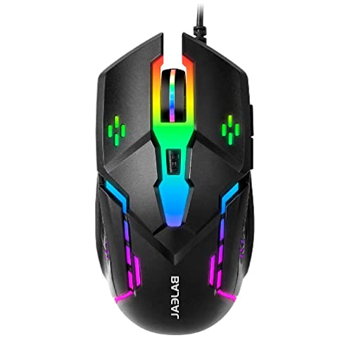 Kalttoy Bajeal D2 Souris de Jeu USB Filaire RVB lumière mécanique 6 Boutons Souris pour Amis Cadeau PC Ordinateur E-Sport CF LOL Jeu Souris de Jeu Filaire USB pour Les Jeux Cover