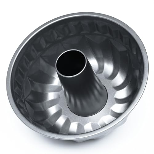 Fluted Ring Cake Mould | Non-Stick Carbon Steel Cakes Tin | 22.5 CM Oven & Dishwasher Safe Mould for Baking Various Cakes