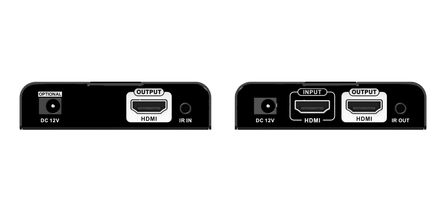 PremiumCord Extender 4K HDMI Fino a 50 m Via Cavo Patch Cat6 / Cat6a / Cat7, Alloggiamento in Metallo, Compatibile con 4K 2160p 60Hz, Full HD 1080p, Non compresso, Senza latenza