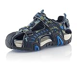 Fusskleidung® Jungen Mädchen Trekkingsandalen geschlossene Kinder Sandalen Blau EU 31
