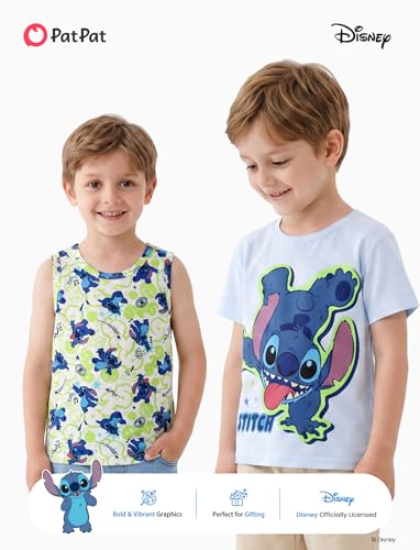 Image of Disney Marvel Spiderman Cars Stitch Star Wars Mickey Boy /Girl T-Shirt&Tank Top Set 2Pcs Short&Sleeveless Shirt Kid Cloth 2-9Y