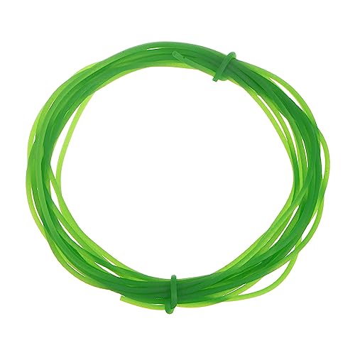 HARFINGTON Polyurethane Round Belts 2mm Dia 16.4ft(5 Meters) Length Rough Surface PU Urethane Belt for Drive Transmission, Green