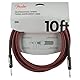 Fender Professional Series Instrumentenkabel, 3 Meter, Hervorragende Tonübertragung, Robuste 8mm-Ummantelung, Rotes Tweed, Vernickelte Stecker, Flexibel und Geräuschfrei