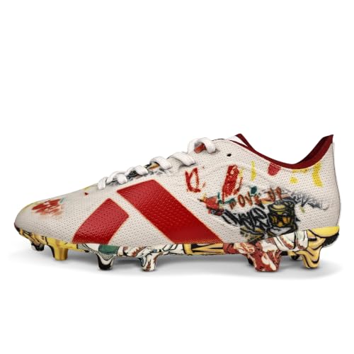 Image of Nivia Ashtang 3.0 Football Studs for Men, TPU Fusion with 3D Embossing Upper, Dual Color High Shear TPU Sole, Ideal for Firm Ground Grass