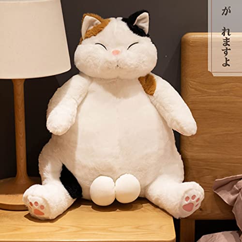 Floerroyale Japanese Lazy Cat Plush Toy Pillow,Cat Plush With Balls Stuffed Animal,Cute Cartoon Cat Plush Doll, Birthday Party Gifts For Adult Boys And Girls,Brown,17.7In #TOP1