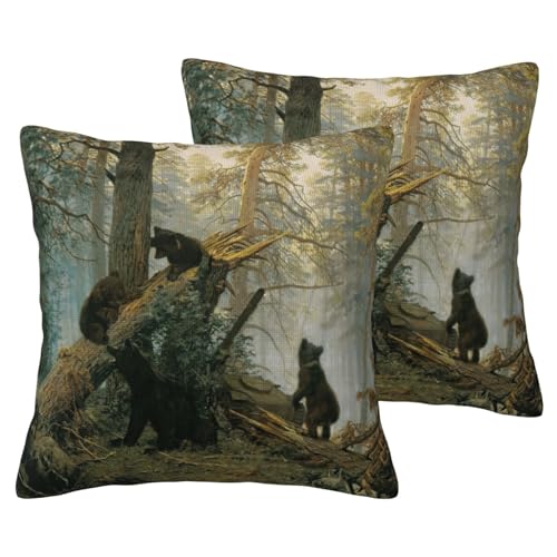 Housse de coussin ours noir pour relooker un canape fatigue facilement