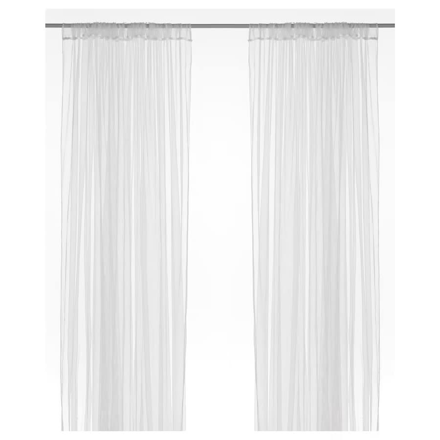 Ikea - Net curtains - White, 280 x 250 cm , Comprises: 2 net curtains.