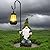 Solar Garden Gnome Decor Outdoor Statue - Gnome With LED Waterproof Sculptures Lights, Cute Gnome Pond/Yard Statues Outside Decoration, Home, Lawn, Patio, Resin Animal Ornament, Women/Gardening Gift
