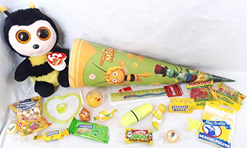 Preisvergleich Produktbild 101633 gefüllte Schultüte Biene Maja 35cm mit Plüschbiene Zuckertüte als Geschenk mit Schulbedarf & Spielzeug zum Schulanfang