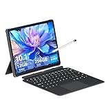 10.1' 2 in 1 Tablet/Laptop Computer, 12GB RAM+256GB SSD, Win 11 Touchscreen Laptops with Stylus and Keyboard, M3-8100Y Processor(up to 3.40GHz), Backlit Keyboard,WiFi 5, BT 5, HDMI, Dual Camera