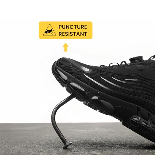Steel Toe Safety for Men Lightweight Work Sneaker Comfortable Puncture Proof And Fashion For Work 42.