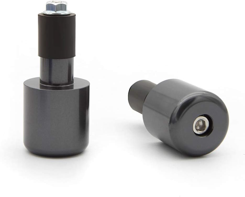 PROCNC Handle Bar Ends Grips Plug Fit for Suzuki GSX-R600 1999-2017 GSX-R750 2000-2017 GSX-R1000 2001-2017 GSXR600 750 2000-2014 GSXR1000 01-13 (Grey)