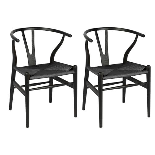 VODUR Natural Solid Wood Y Chair