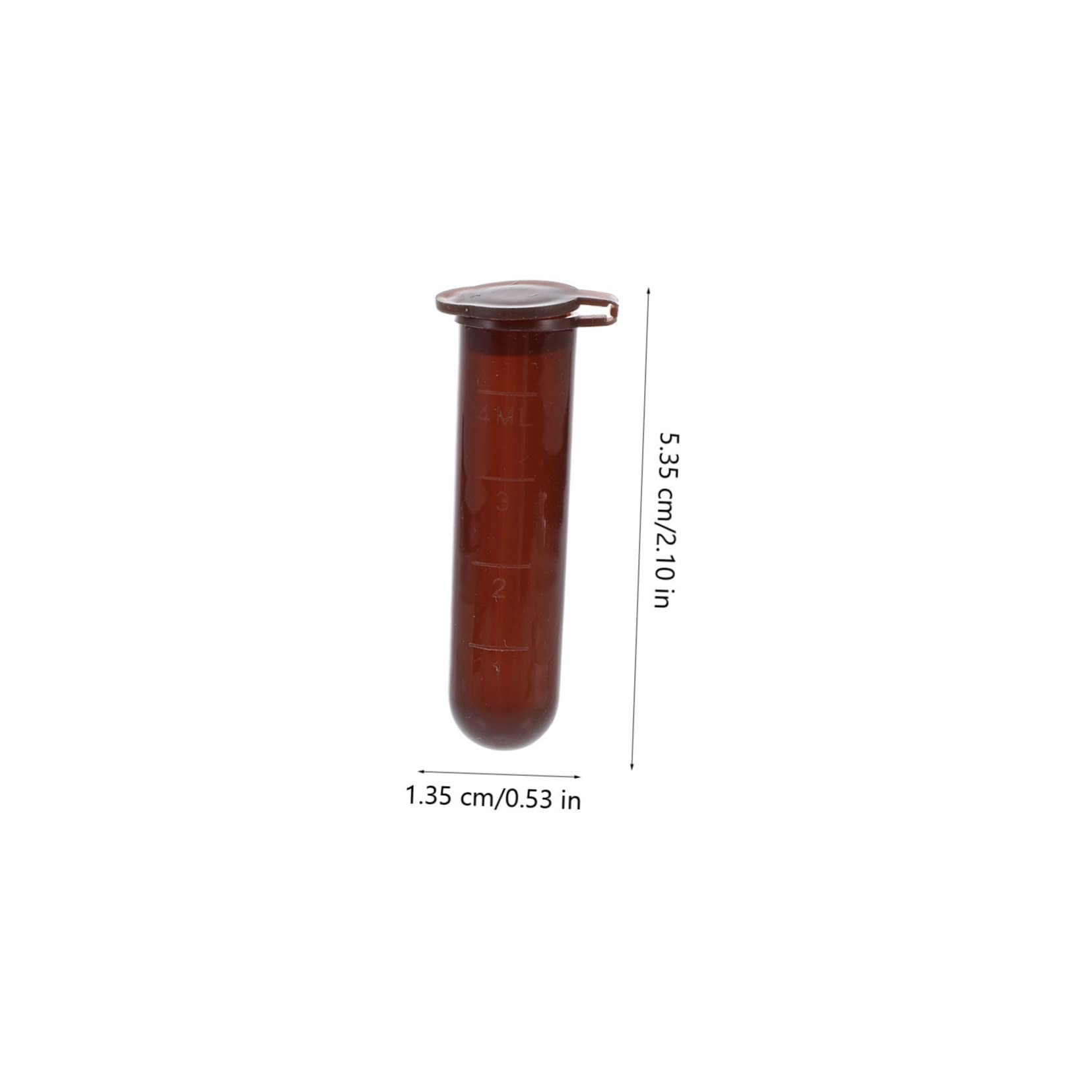 Alipis 300pezzi Provetta Da Centrifuga Graduata Da Marrone Per Test Forniture Mediche Resistente Chimico e Termico Facile Aprire e Chiudere