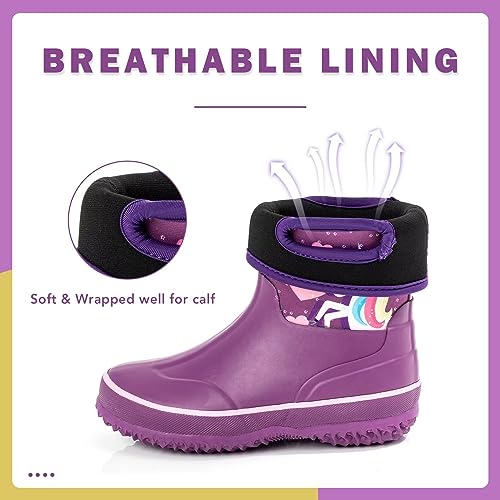 Kids Waterproof Neoprene Rain Boots Girls Boys Outdoor Mud Boots Children Insulated Rubber Snow Boots4